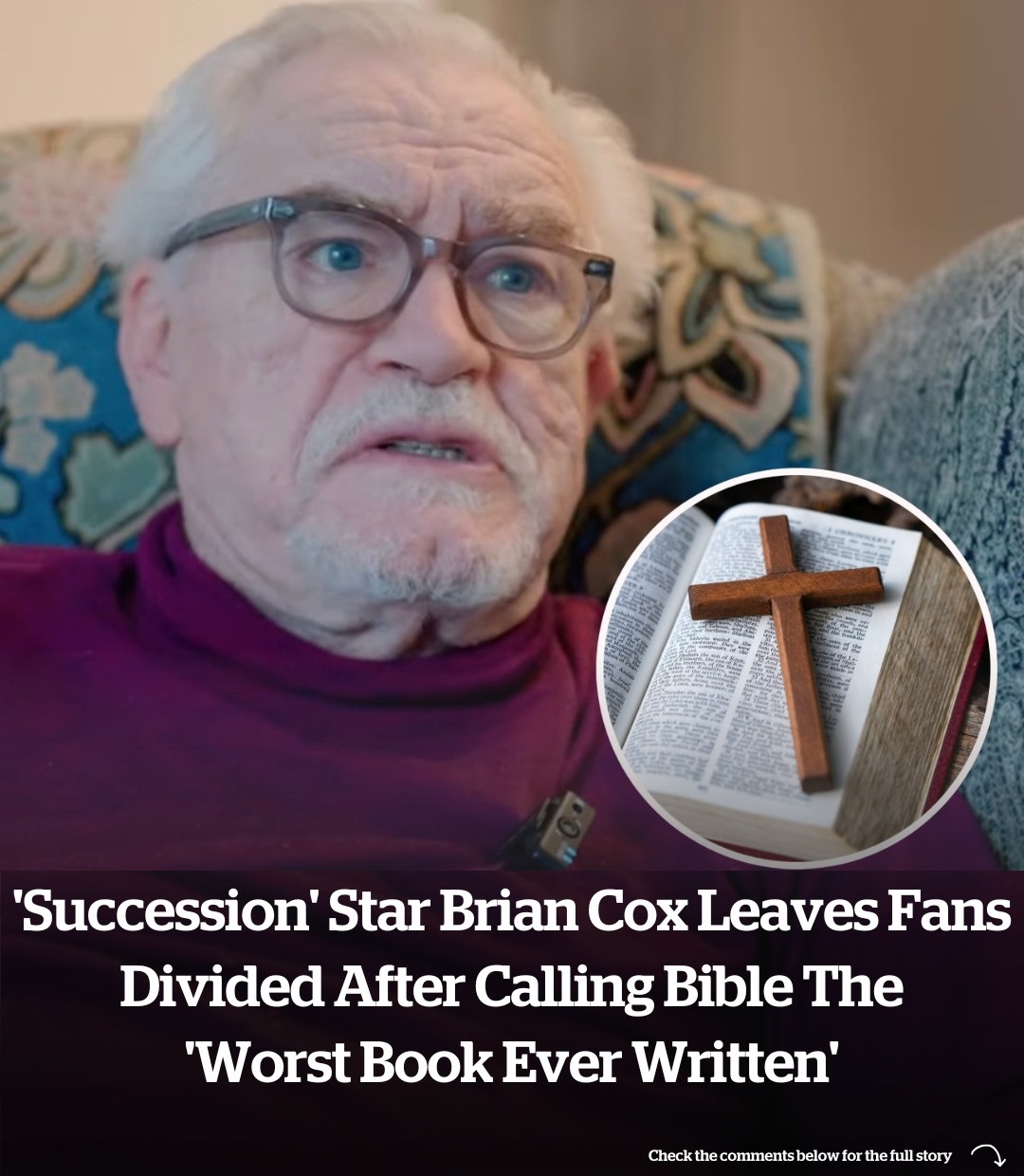 Succession Star Brian Cox Leaves Fans Divided After Calling Bible The succession-star-brian-cox-leaves-fans-divided-after-calling-bible-the